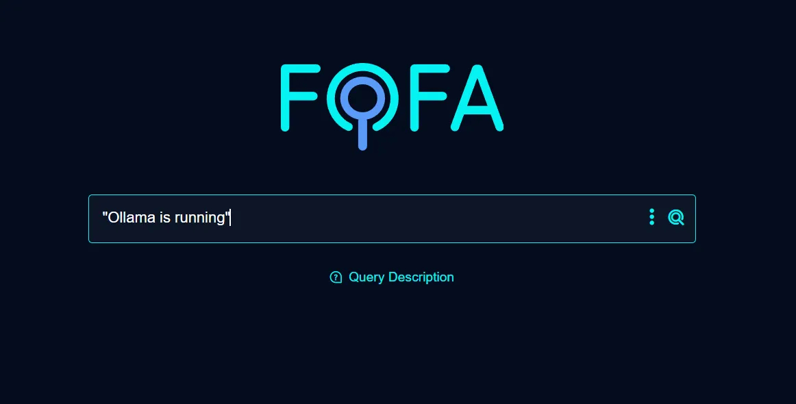 FOFA.info search query showing port 11434 search