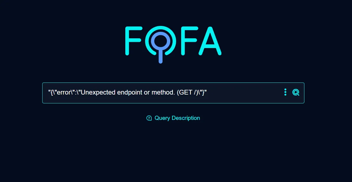 FOFA.info search query showing port 1234 search for LM Studio